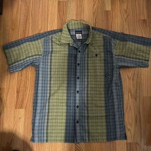 Patagonia plaid button down shirt